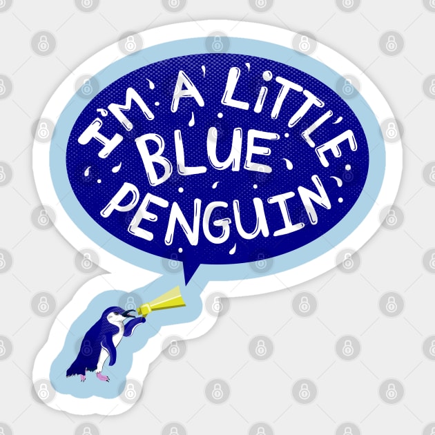 Little Blue Penguin Sticker by mailboxdisco